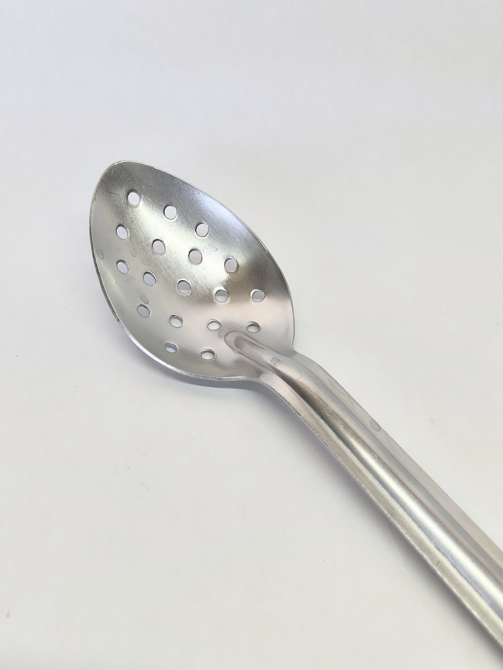VINTAGE Bentley Products Stainless Slotted Round Hole Serving Spoon 13" Japan
